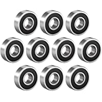 uxcell 6000-2RS - Rodamientos de bolas (10 x 26 x 8 mm- doble sellado 180100- acero al carbono- 10 unidades)